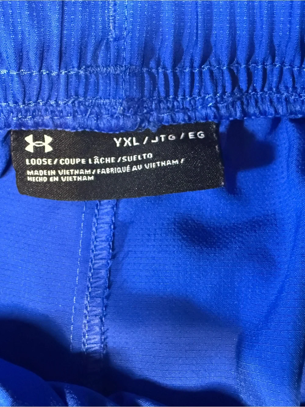 Under Armour Royal‎ Blue Track Pants with Black Side Stripes